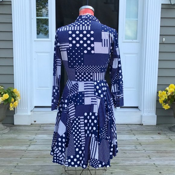 Pretty in Patchwork Full-Skirt Dress (VINTAGE) - Picture 2 of 13